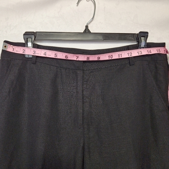 Talbots Women's Black Heritage Lined Linen Blend Lightweight Casual Pants Size 8 - Picture 9 of 16